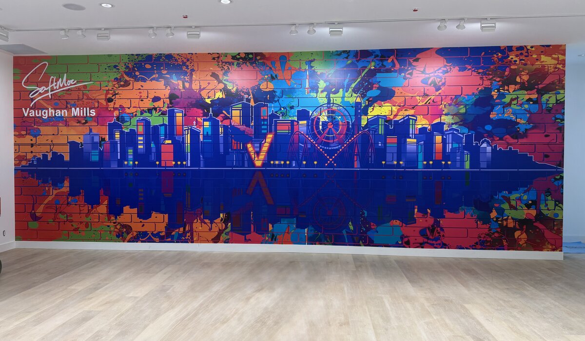 SoftMoc Vaughan Mills wall mural