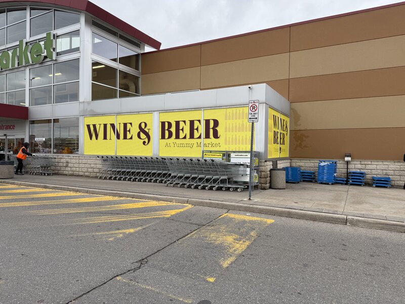 Yummy Market Wine & Beer storefront wrap