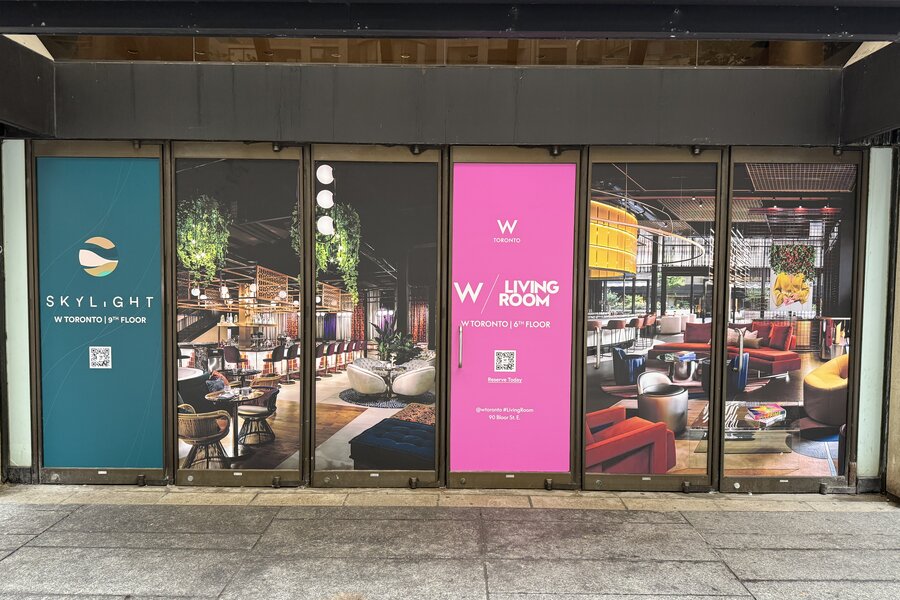 W Toronto door wrap — after